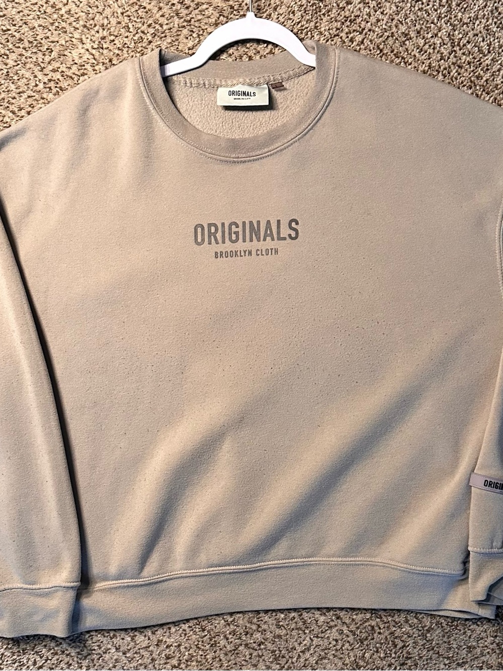 Brooklyn originals Cloth Men’s Crewneck Sweater - tan